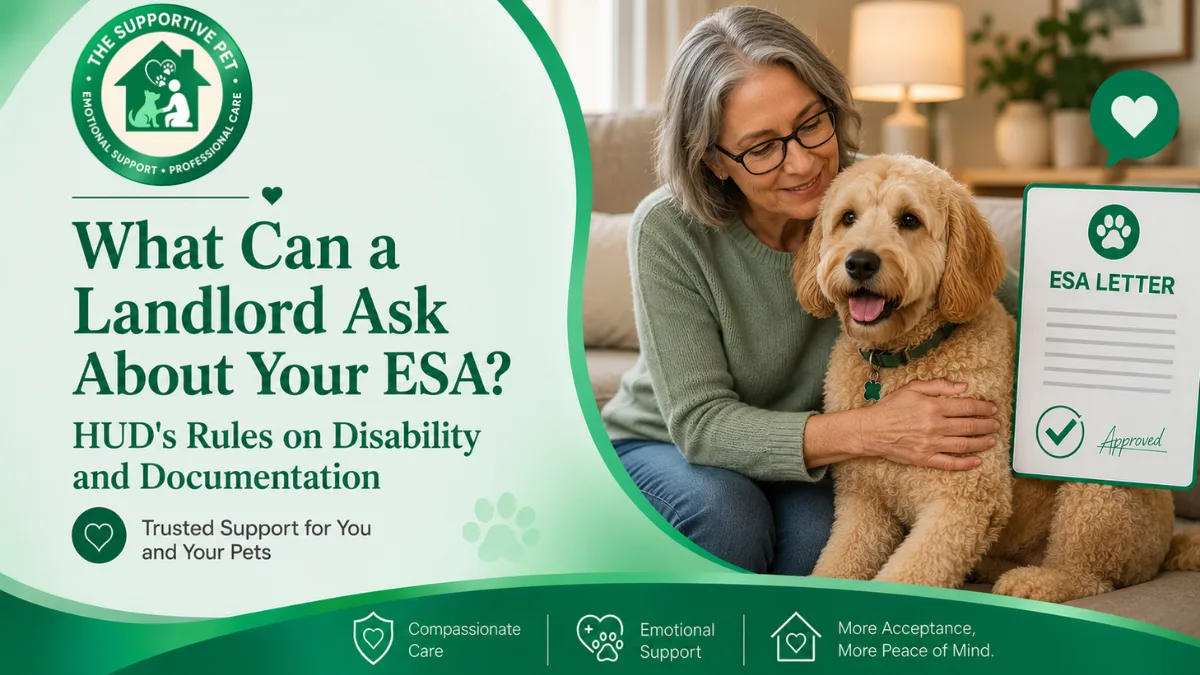 What Can a Landlord Ask About Your ESA? HUD's Rules on Disability and Documentation
